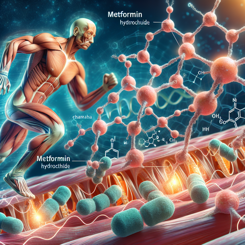 Action of metformin hydrochloride on muscles during physical activity