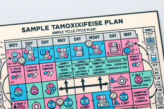 Sample cycle plan for tamoxifene: 8 weeks