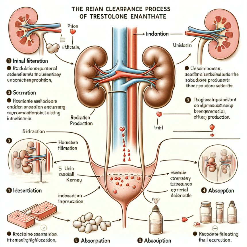 Renal clearance of trestolone enantato